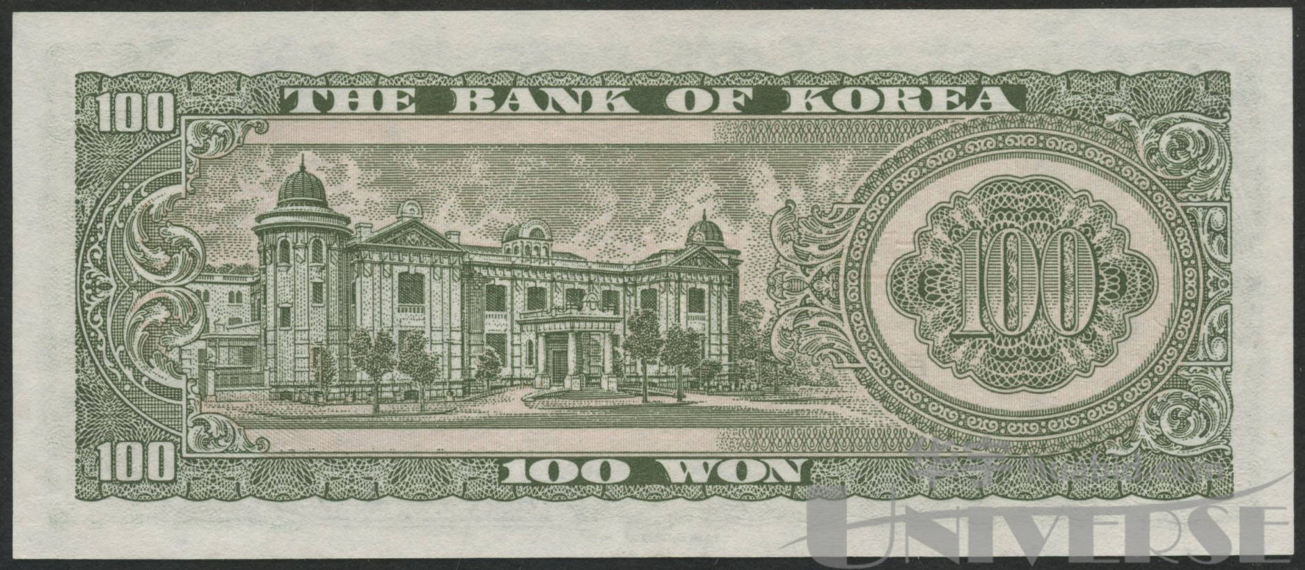 早期韩国100元一枚